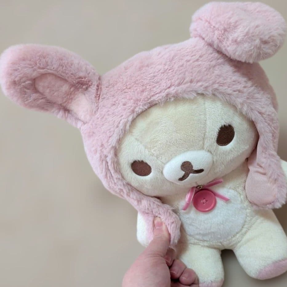リラックマ ぬいぐるみ ウサギ帽子付き 約30cm