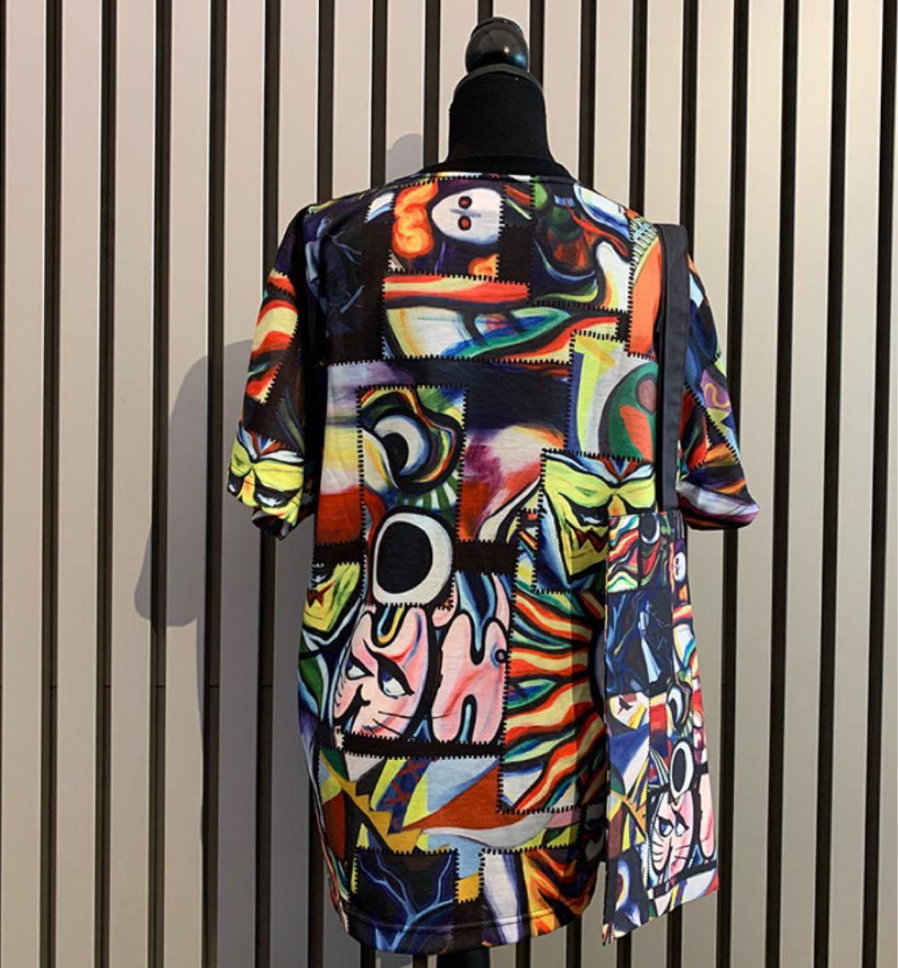 岡本太郎　希少　Tシャツ サイズL 展覧会　全面プリント　限定