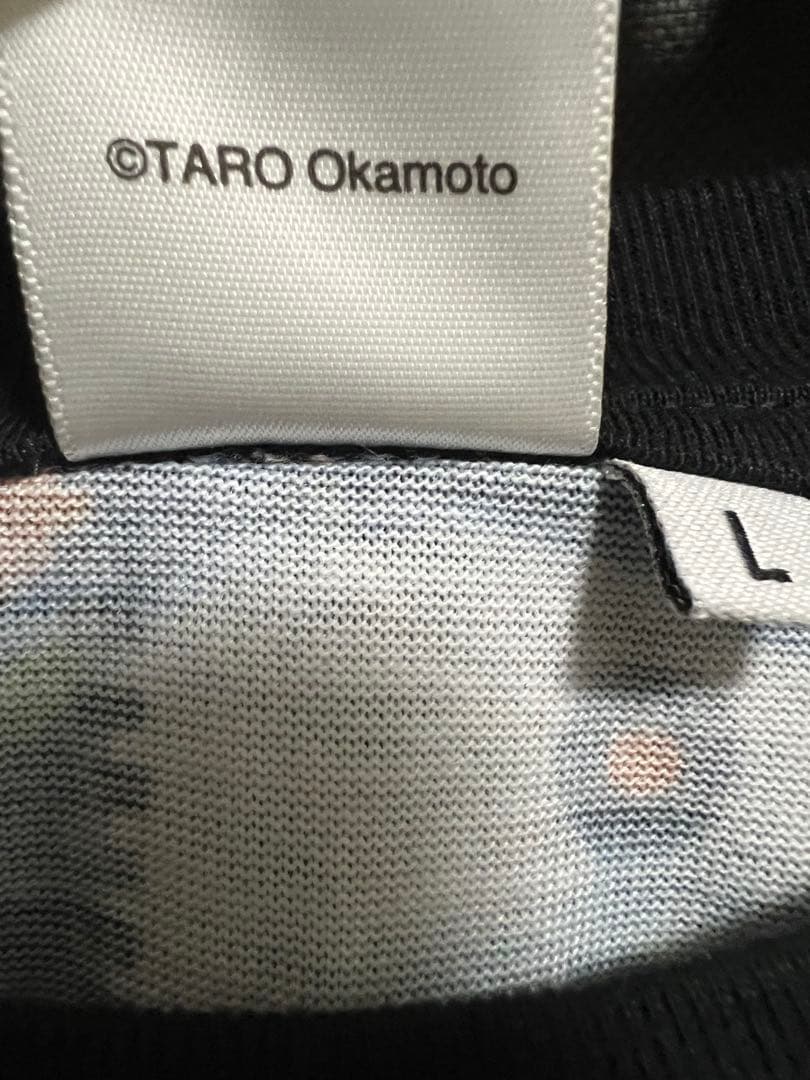 岡本太郎　希少　Tシャツ サイズL 展覧会　全面プリント　限定