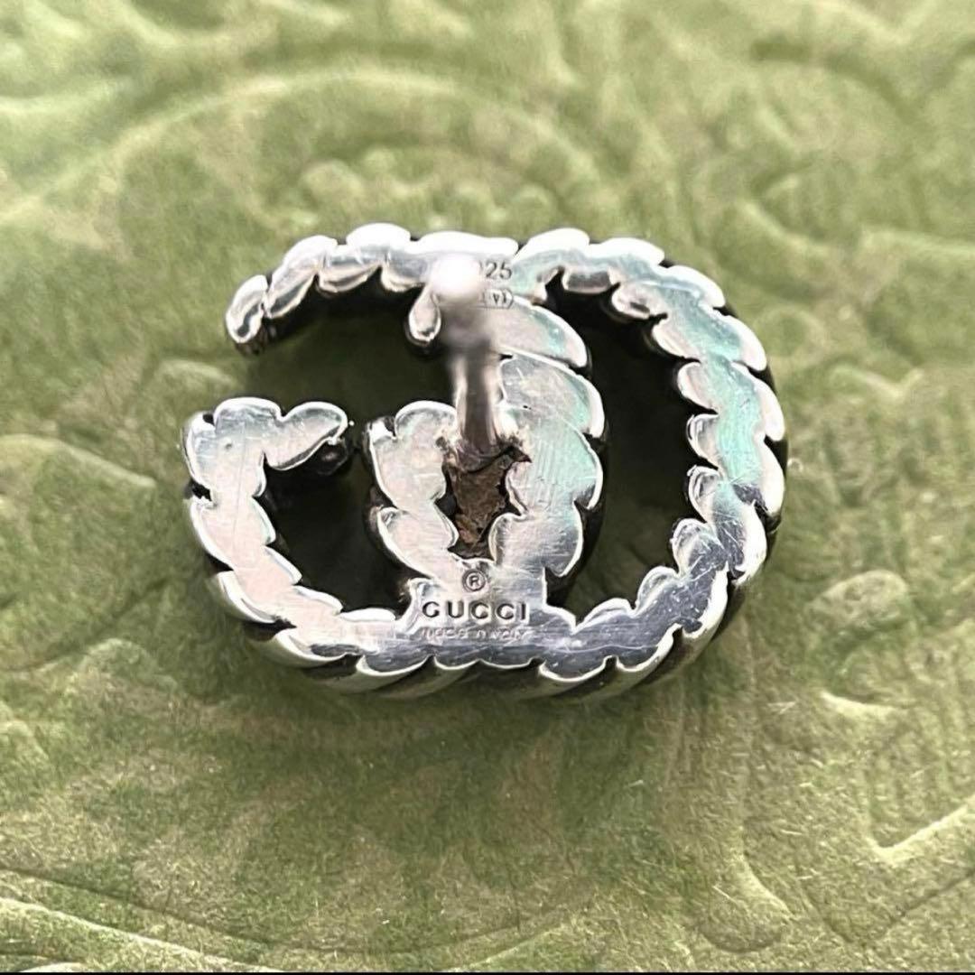 GUCCIグッチ マーモントGG ツイストピアス片耳　希少　燻　箱付き