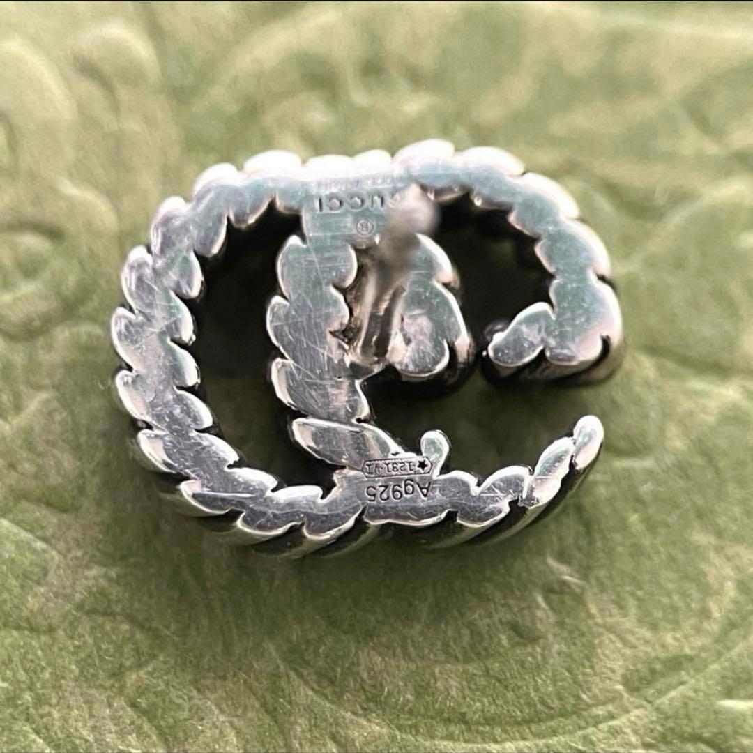 GUCCIグッチ マーモントGG ツイストピアス片耳　希少　燻　箱付き