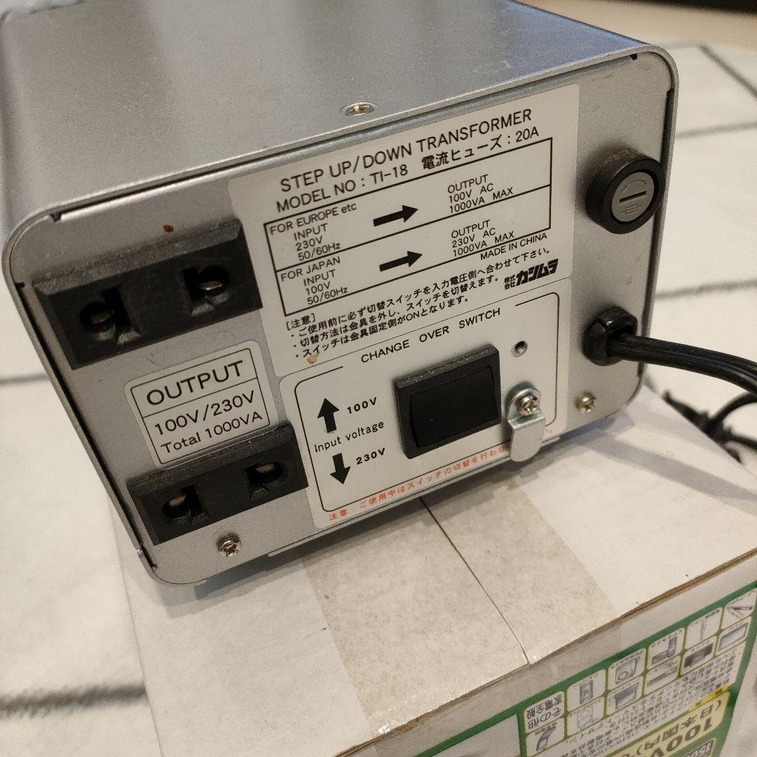 TI-18 変圧器 1000VA 220V-240Vと T1-20 1500VA