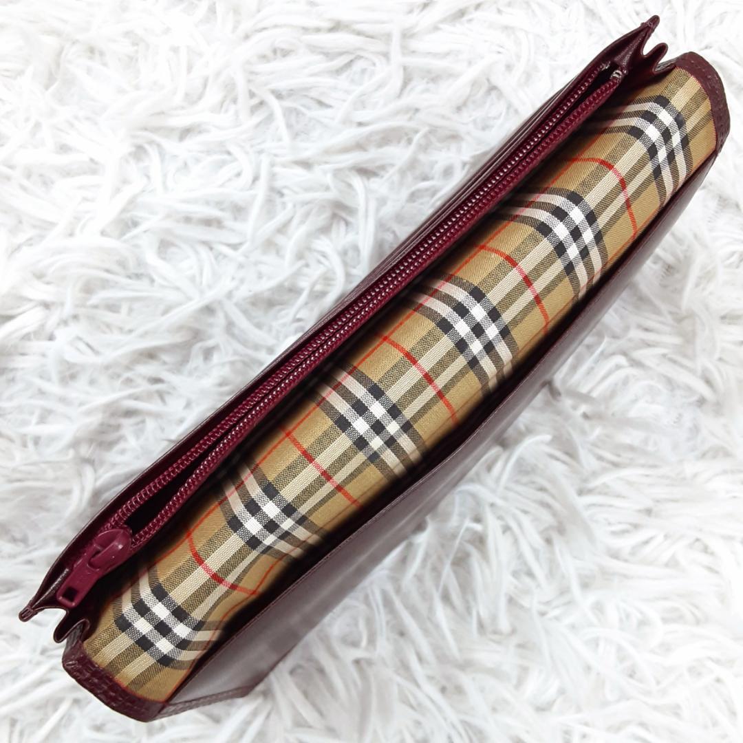 未使用保管品◎Burberrys 長財布 赤系 箱付き