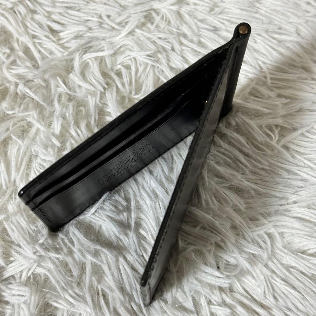 未使用品✨シュペリオールレイバー マネークリップ　レザー　ブラック　ミニ財布