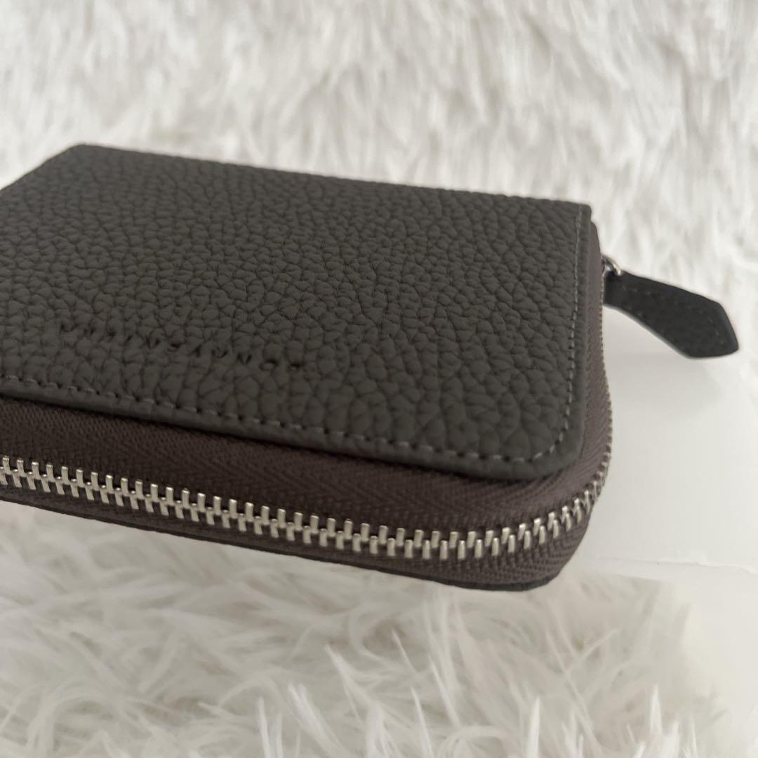 新品同様✨ボナベンチュラ スモール ラウンドジップ ウォレット [グレー ]