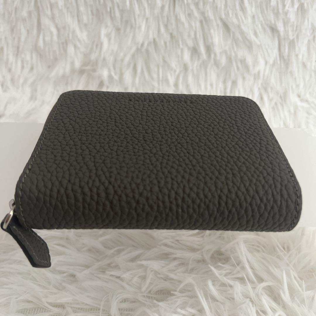 新品同様✨ボナベンチュラ スモール ラウンドジップ ウォレット [グレー ]