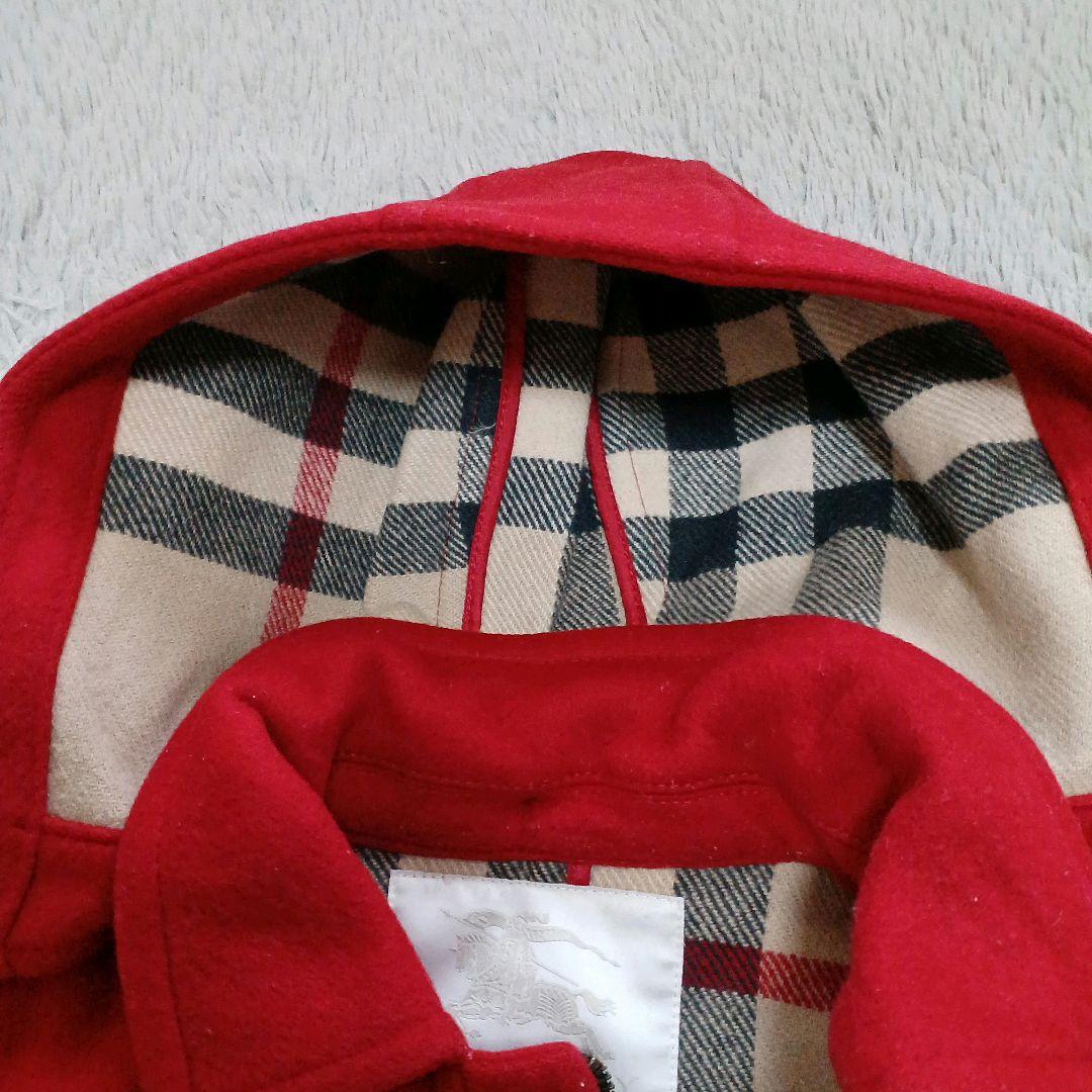 バーバリー　キッズダッフルコート　メガチェック　ホースロゴ　牛革トグル