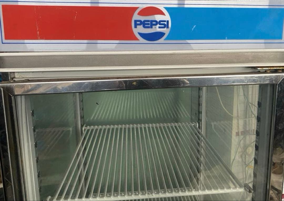 昭和　レトロ　PEPSI 冷蔵庫 SANDEN 3棚付き