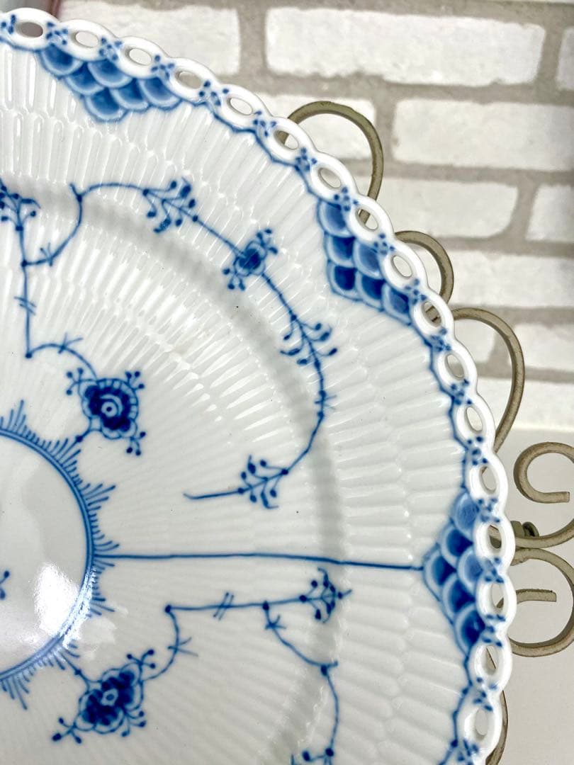 ロイヤルコペンハーゲンブルーフルーテッドフルレース27cm大皿ディナープレート