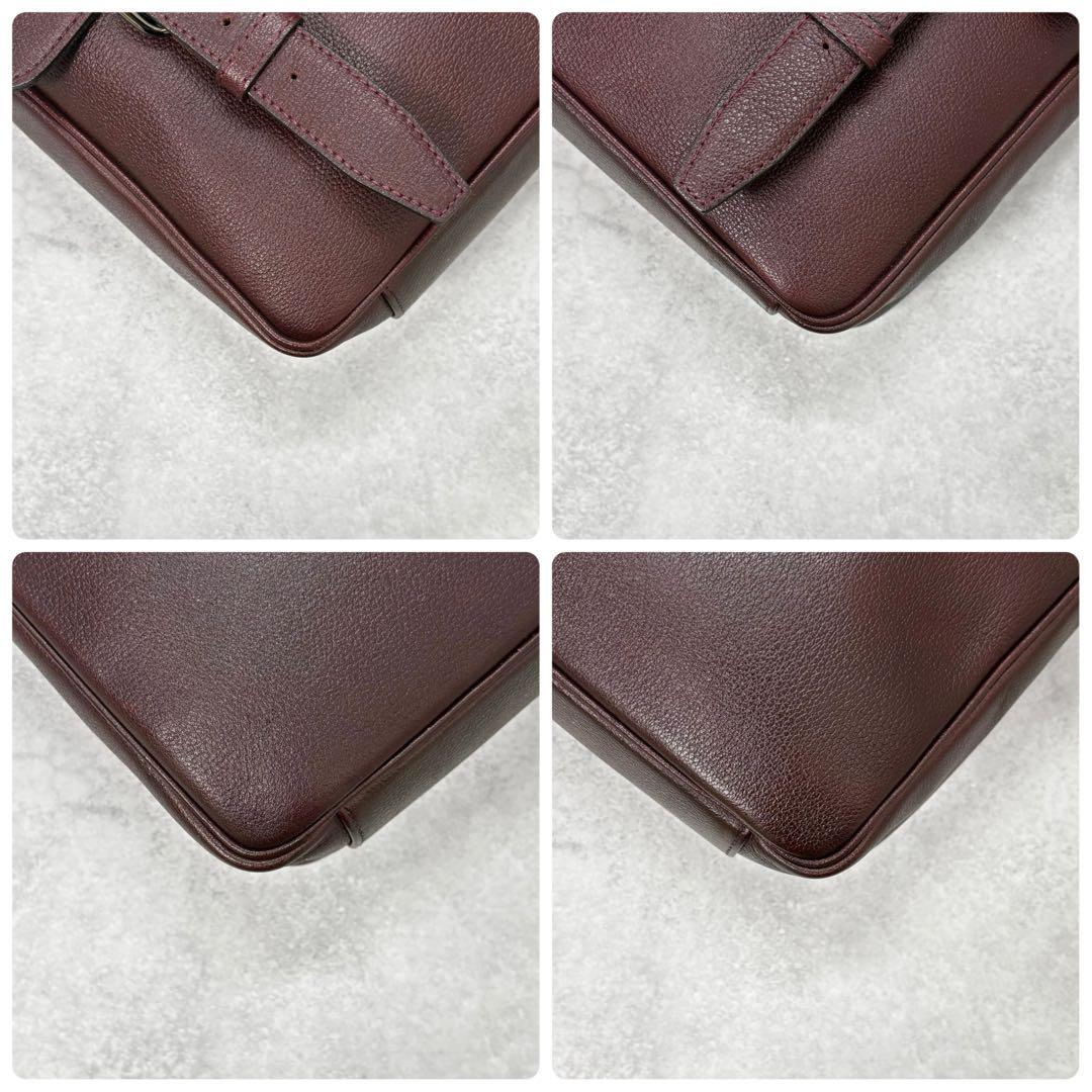 美品 希少 バーバリーブラックレーベル メッセンジャーバッグ レザー A4収納可