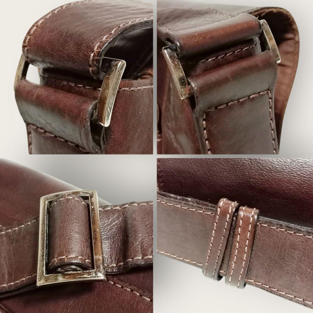 土屋鞄製造所 トーンオイルヌメ ショルダーバッグ ダークブラウンA4収納可 本革