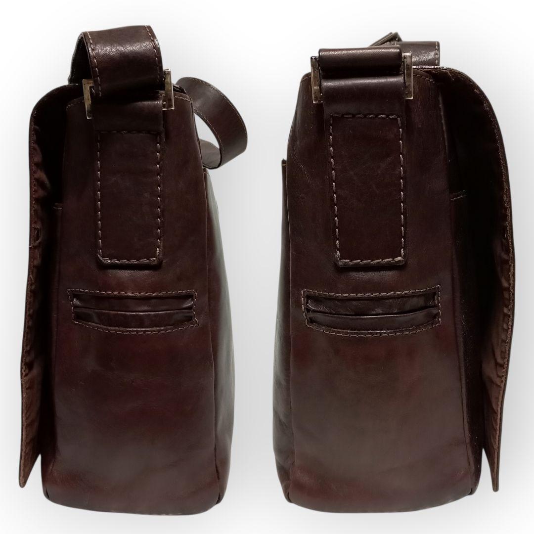 土屋鞄製造所 トーンオイルヌメ ショルダーバッグ ダークブラウンA4収納可 本革