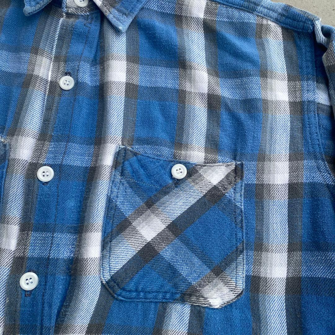60s winter king ネルシャツ シャドーチェック 検）マチ付き