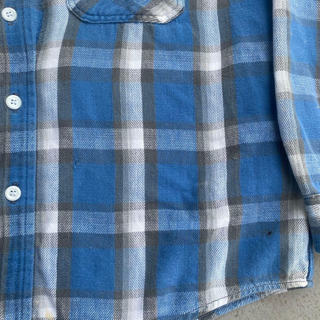 60s winter king ネルシャツ シャドーチェック 検）マチ付き