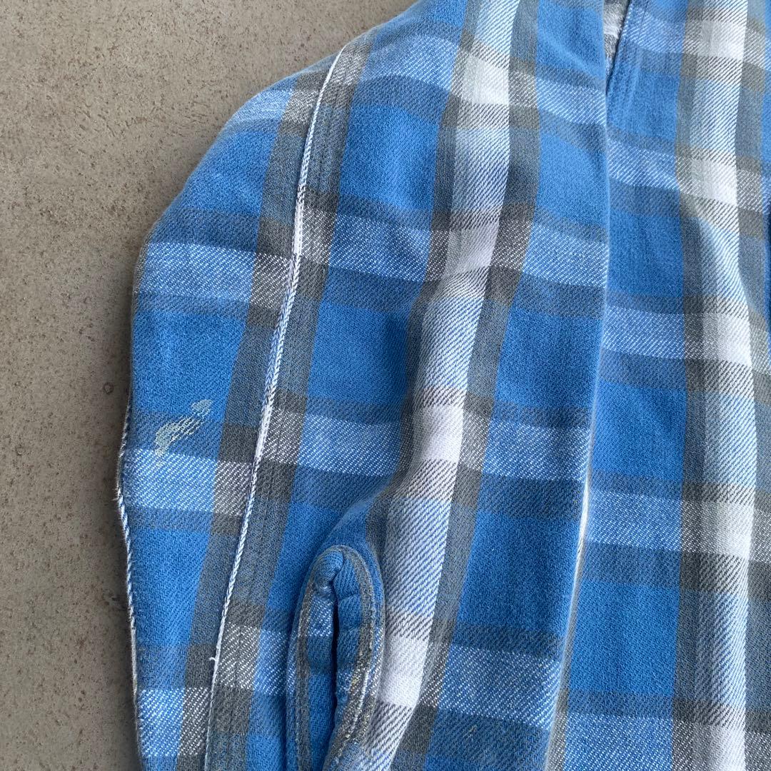 60s winter king ネルシャツ シャドーチェック 検）マチ付き