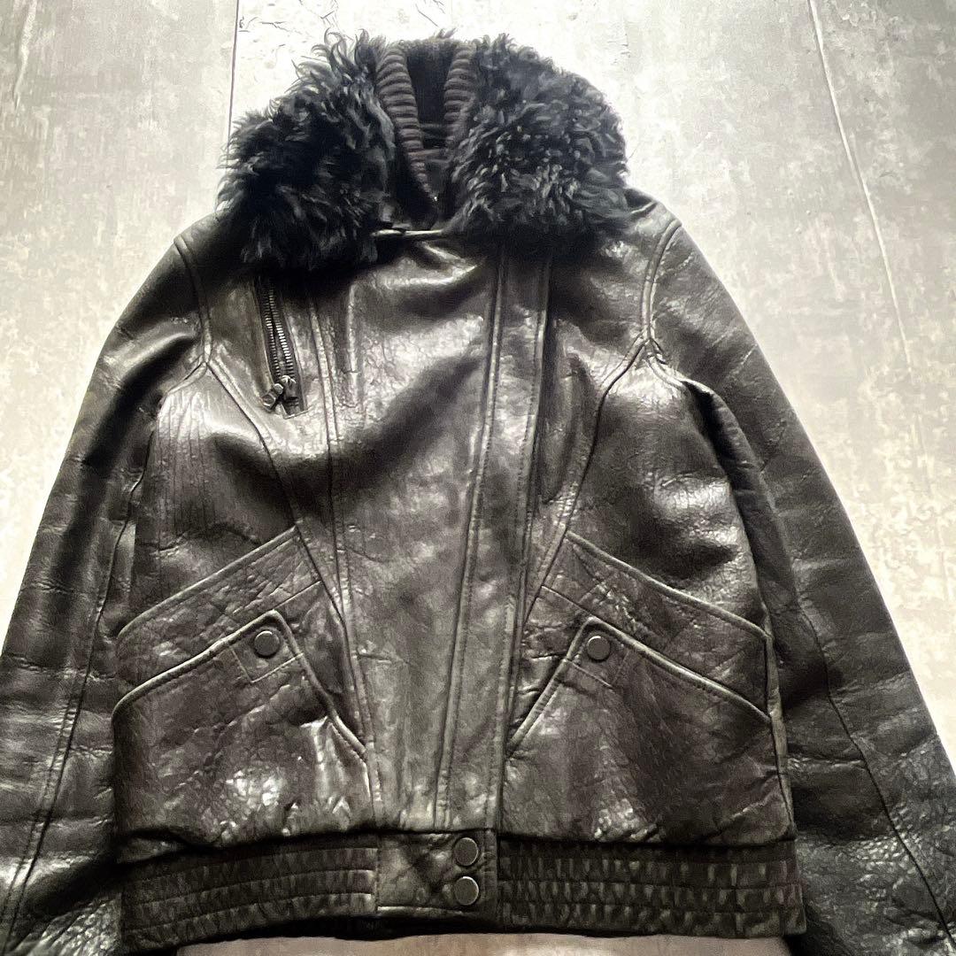 00s alexander wang 3wayレザージャケット 短丈　g-1