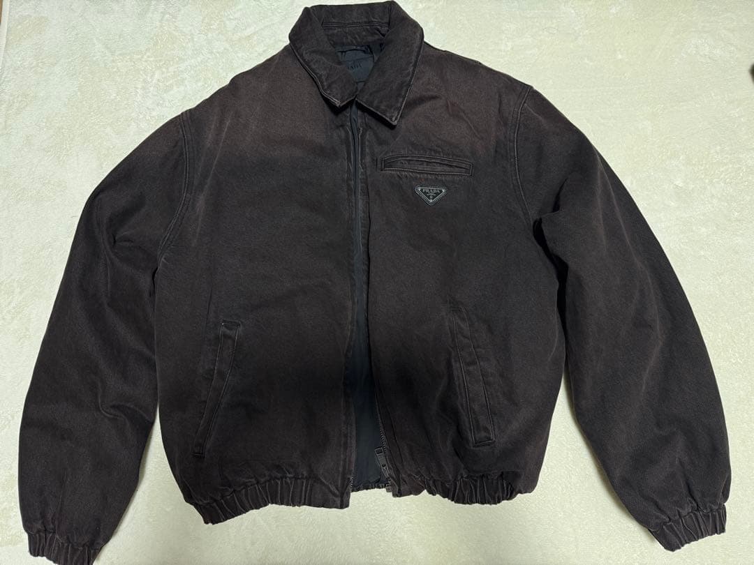 prada プラダ　デニム　ダウン　ブルゾン　ジャケット