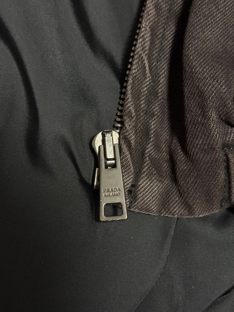 prada プラダ　デニム　ダウン　ブルゾン　ジャケット