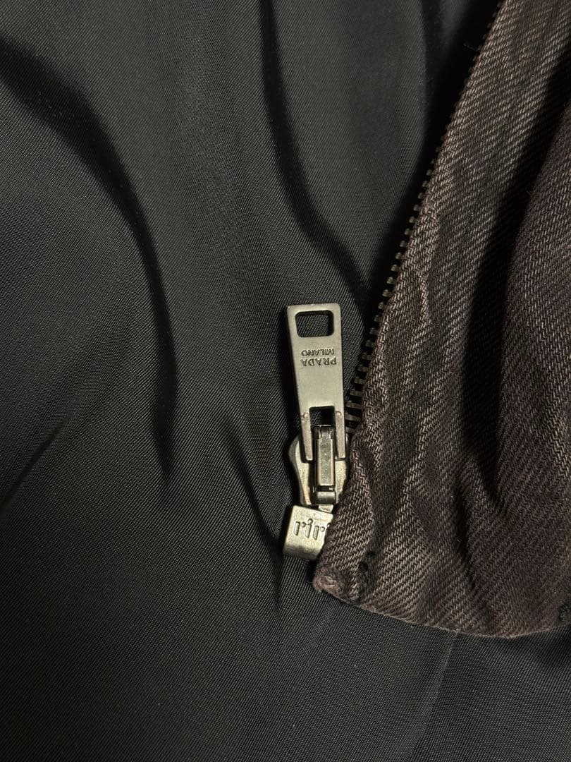 prada プラダ　デニム　ダウン　ブルゾン　ジャケット