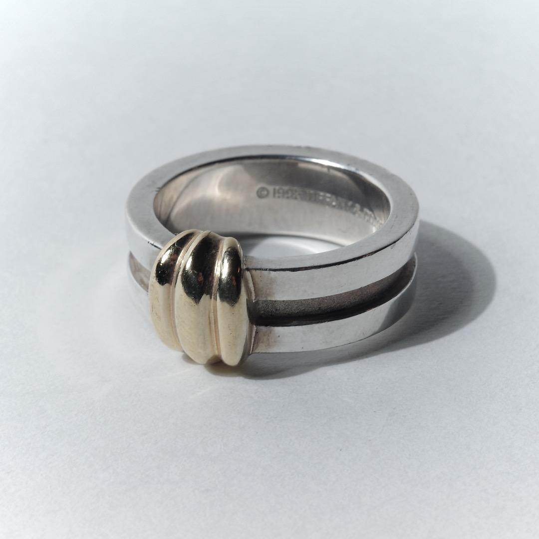 OLD \"TIFFANY&CO.\" 1995 COMBI リング シルバー