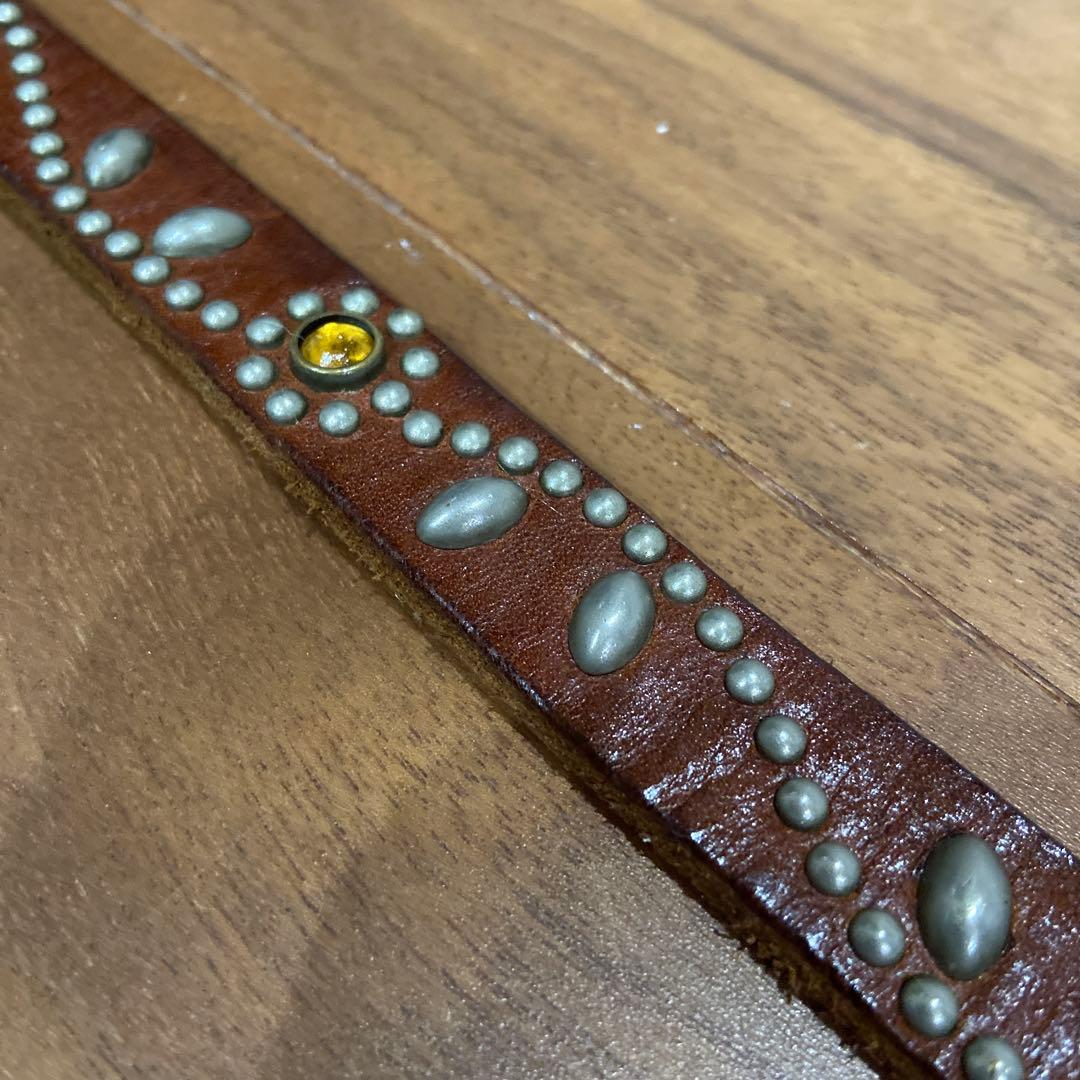 HTC フラワースタッズ ナローベルト イエローストーン 34inch