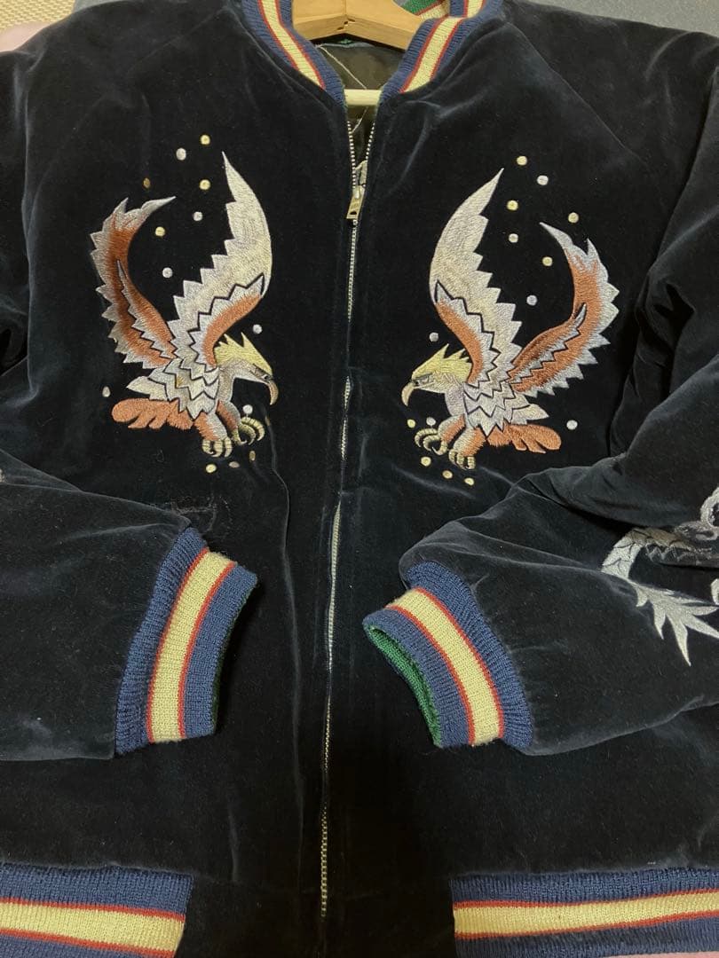 テーラー東洋 別珍 スカジャン 舞妓/鷲 YOKOSUKA サイズL