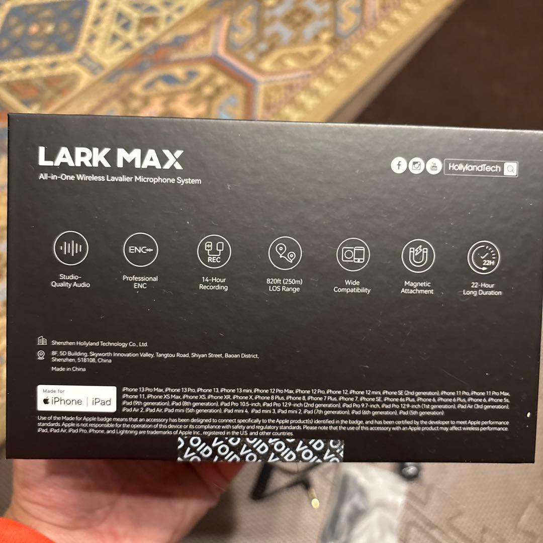 Hollyland LARK MAX ワイヤレスマイクシステム