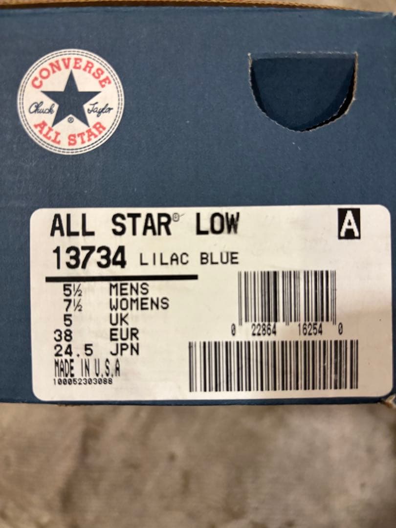 【新品未使用】【希少】【USA製】 コンバースオールスター　ラベンダー　24.5