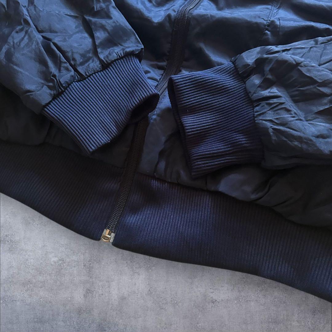 90s adidasトレフォイル刺繍切替ナイロン ジャケットマルチカラーO25