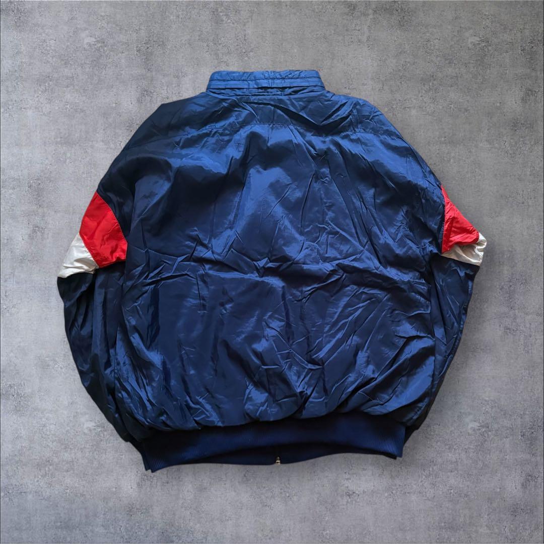 90s adidasトレフォイル刺繍切替ナイロン ジャケットマルチカラーO25