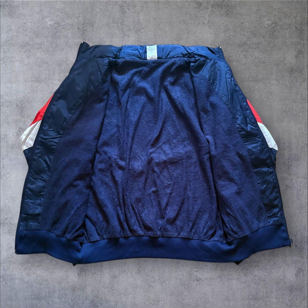 90s adidasトレフォイル刺繍切替ナイロン ジャケットマルチカラーO25