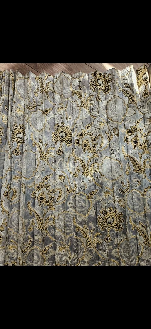 金華山　モンブランローズ シルバー　仮眠カーテン　プリーツ　トラック　雅