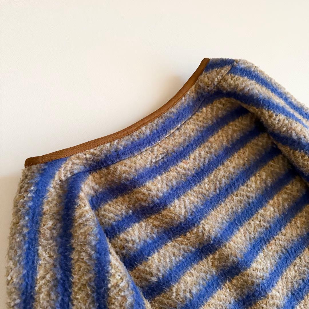 希少 【キャピタル】ボーダー ニット プルオーバー 配色 日本製 コットン