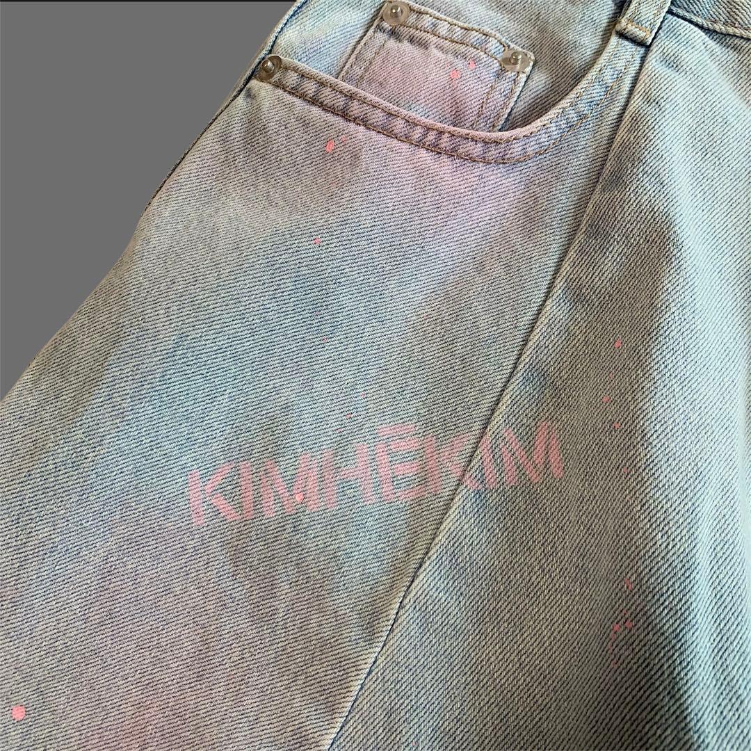 KIMHEKIM 25SS 25 ピンクスプレーバルーンデニムパンツ タグ付き
