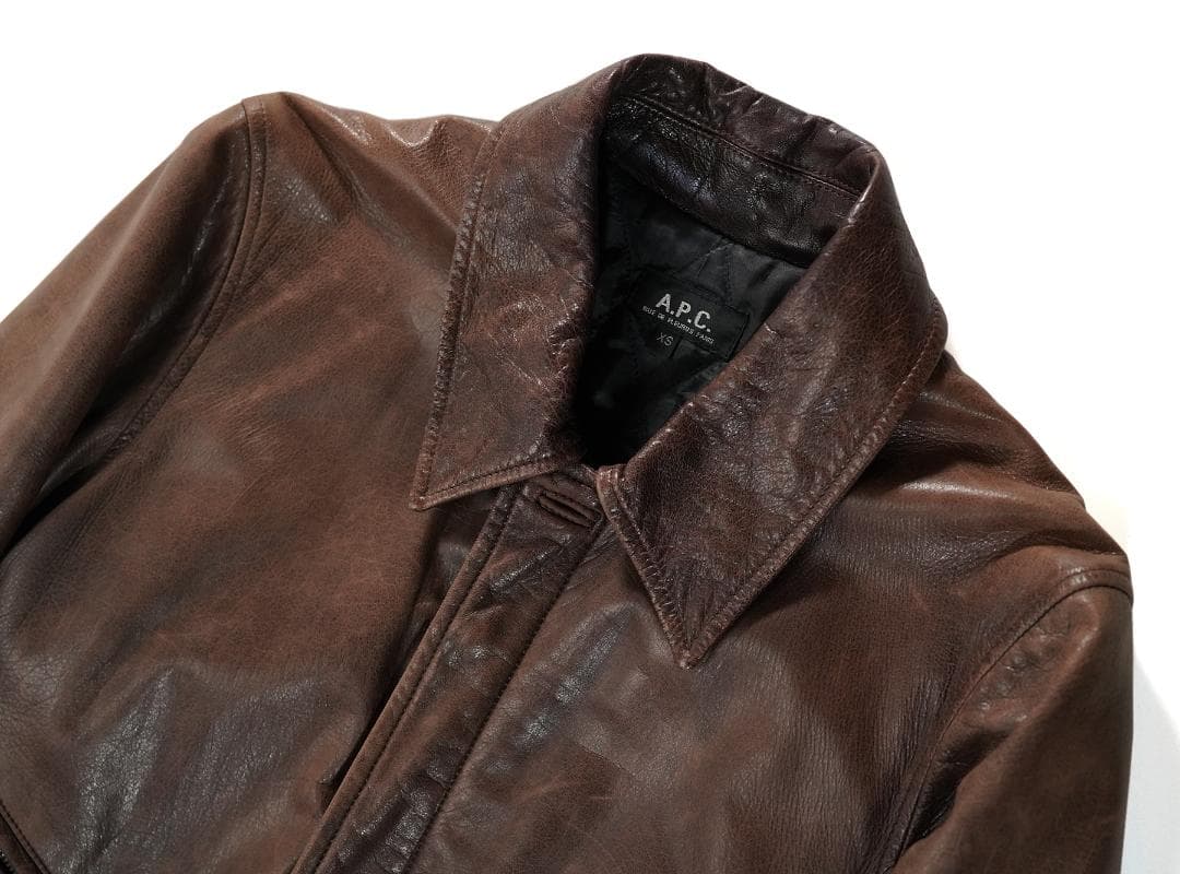 00s A.P.C. ラムレザー ジャケット 羊革 イーストバイウエスト XS