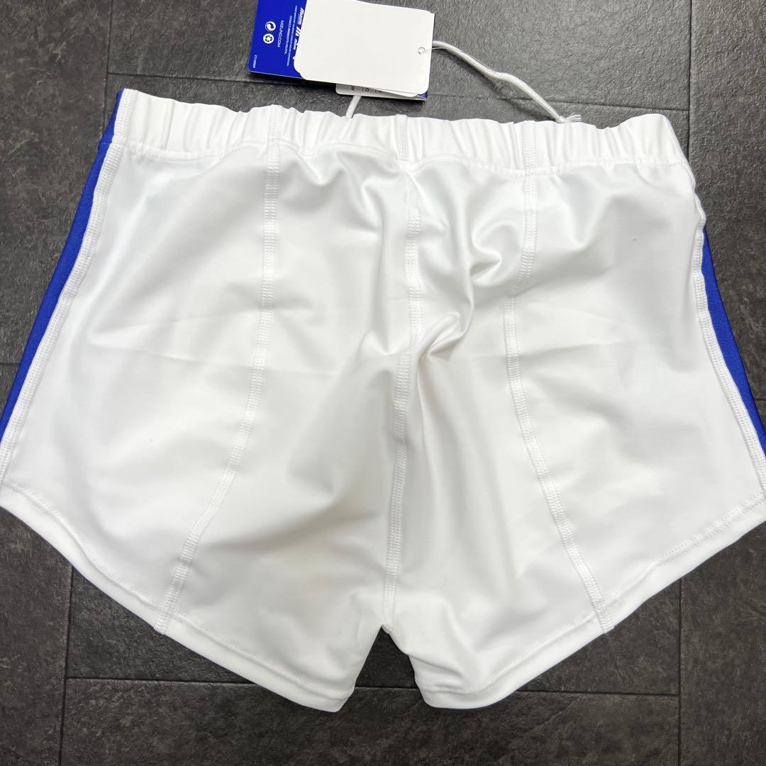 ミズノ　女子陸上レーシングショーツ(スパッツ型)　XL　ホワイト×サーフブルー