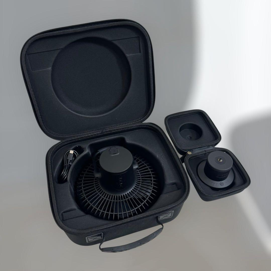 カーゴコンテナ ポータブル扇風機 首振り付き ブラック