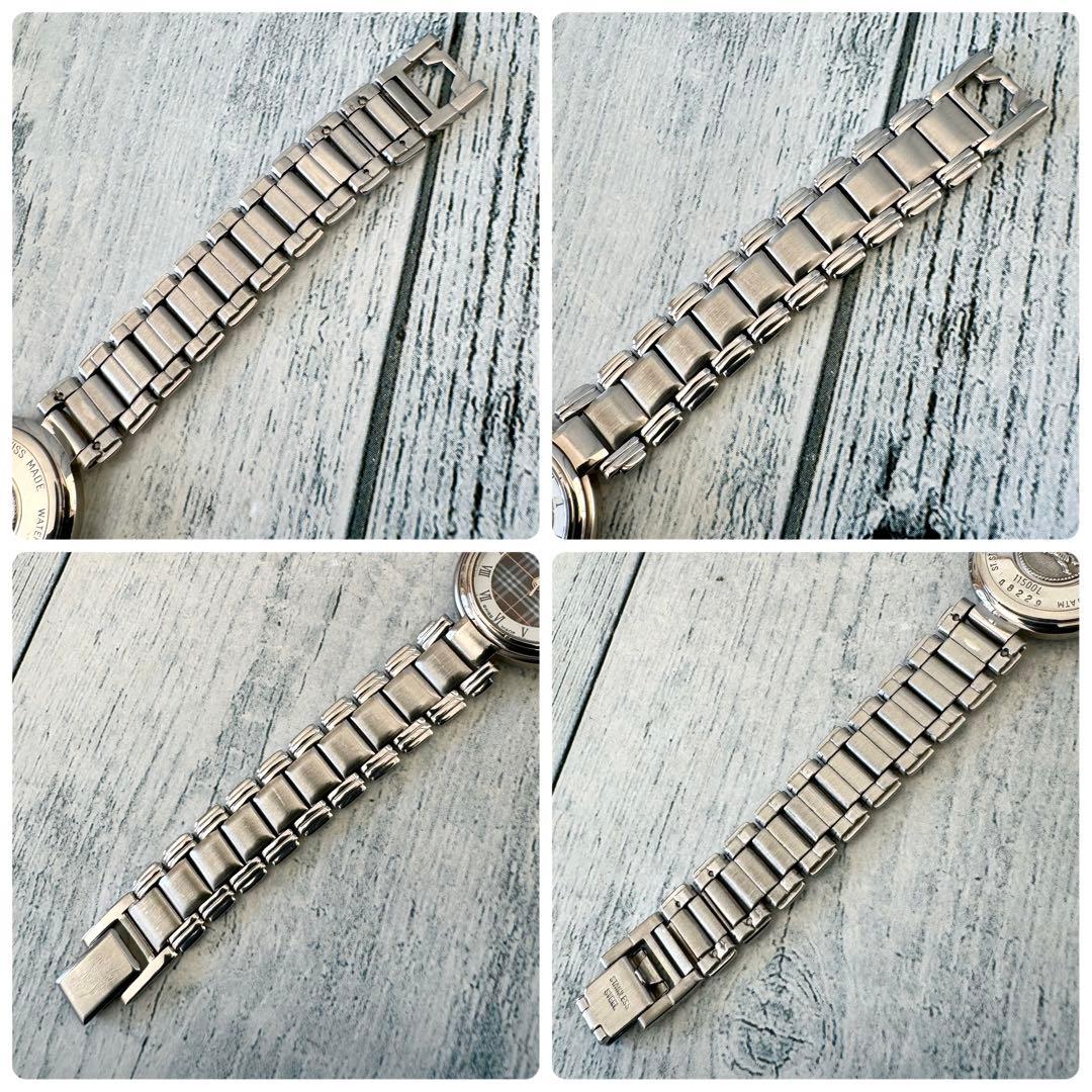 【希少】Burberrys バーバリー 腕時計 11500L チェック柄 青調