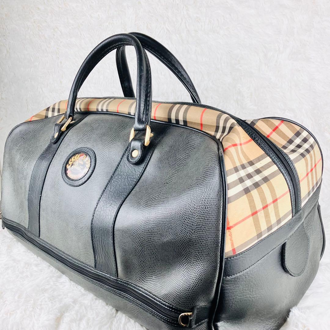 【KU屋】BURBERRY バーバリー ボストンバッグ ヴィンテージ