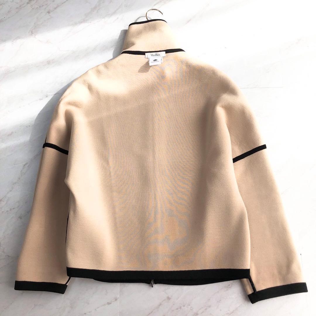 【最高峰✨️MaxMara 白タグ】 リバーシブル ジャケット ウール ジップ