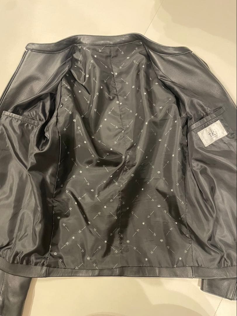 (美品)tk.TAKEO KIKUCHI　L シングルライダースジャケット