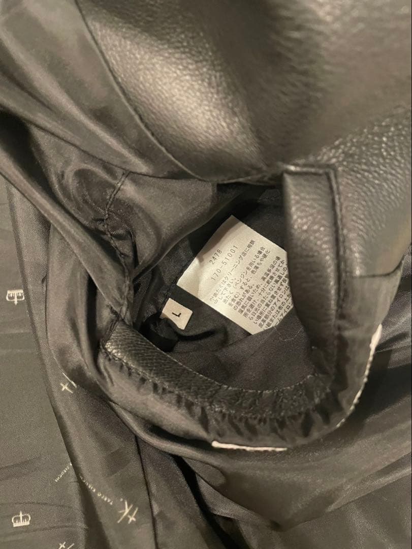 (美品)tk.TAKEO KIKUCHI　L シングルライダースジャケット