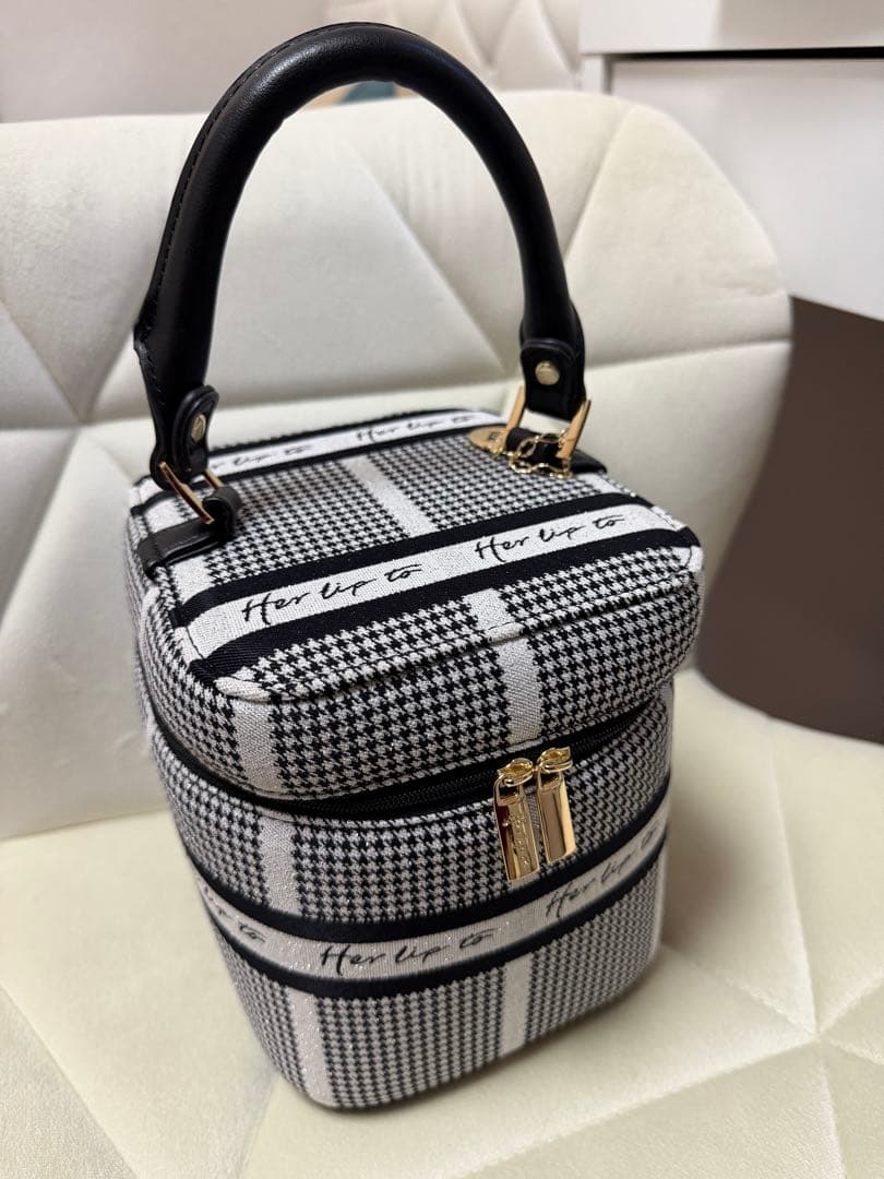 バッグ HLT Jacquard Vanity Bag herlipto silver