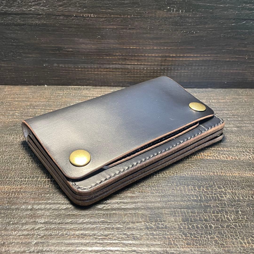 HORWEEN クロムエクセル ミドルトラッカーウォレット3層