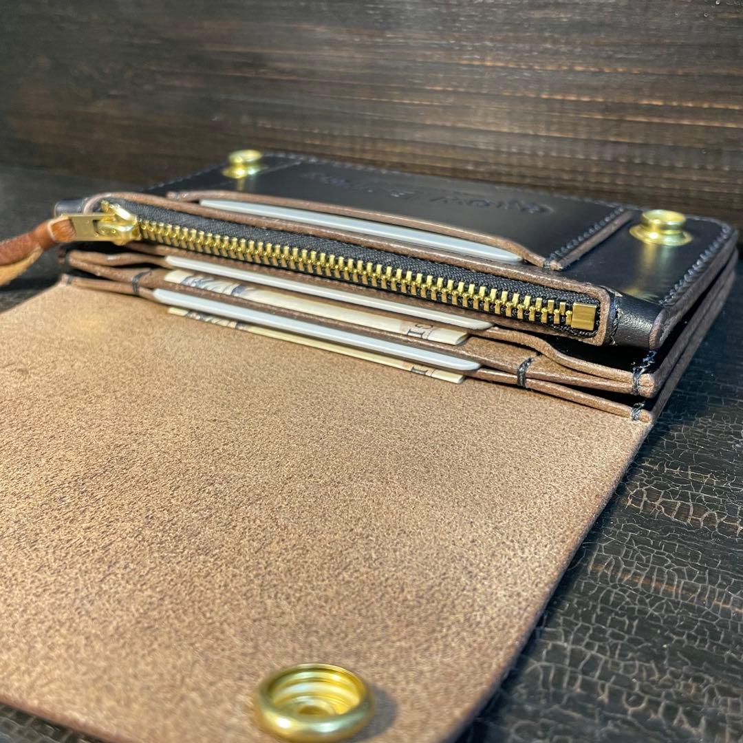 HORWEEN クロムエクセル ミドルトラッカーウォレット3層