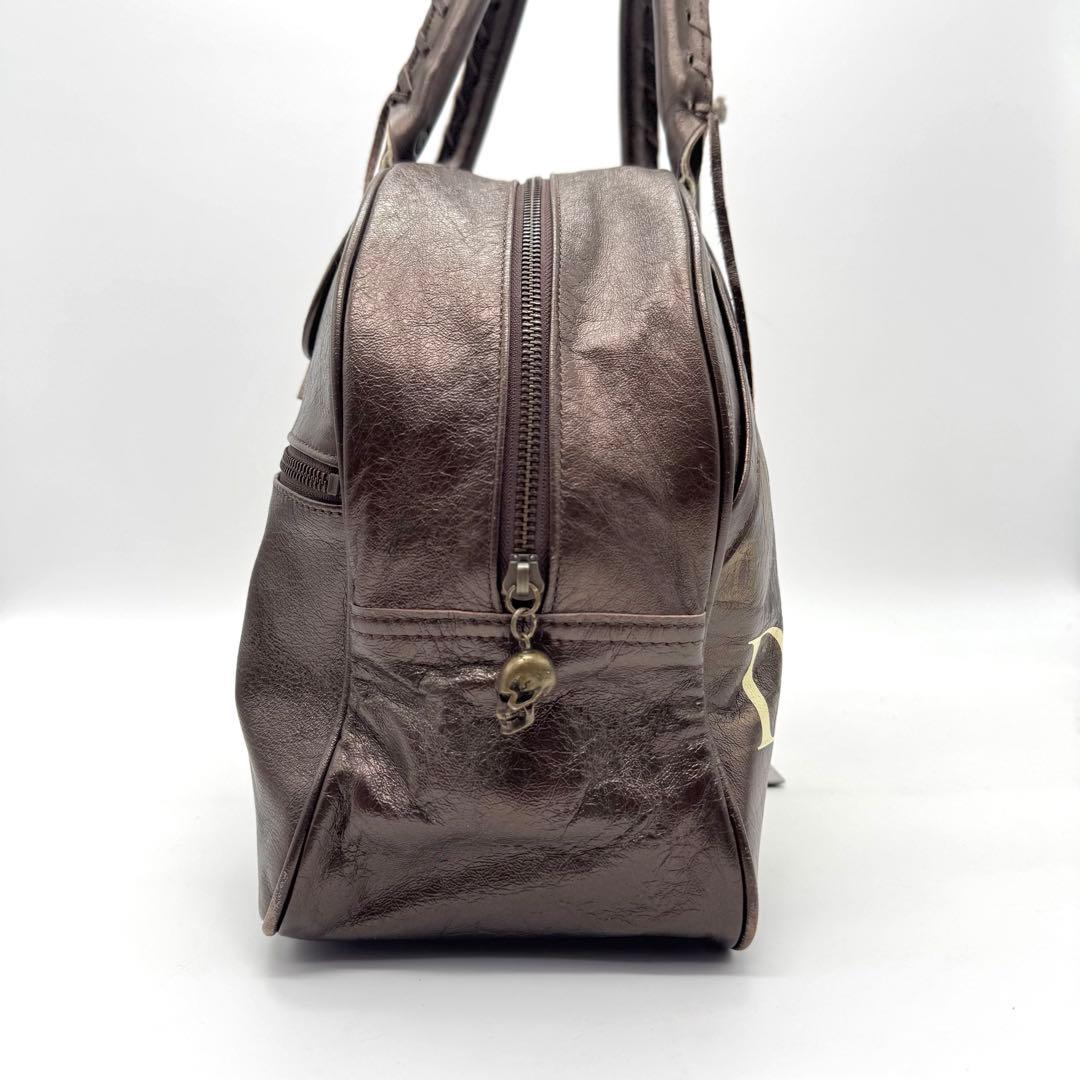 希少 ヒステリックグラマー ADMJ コラボ レザー ボストンバッグ ブロンズ