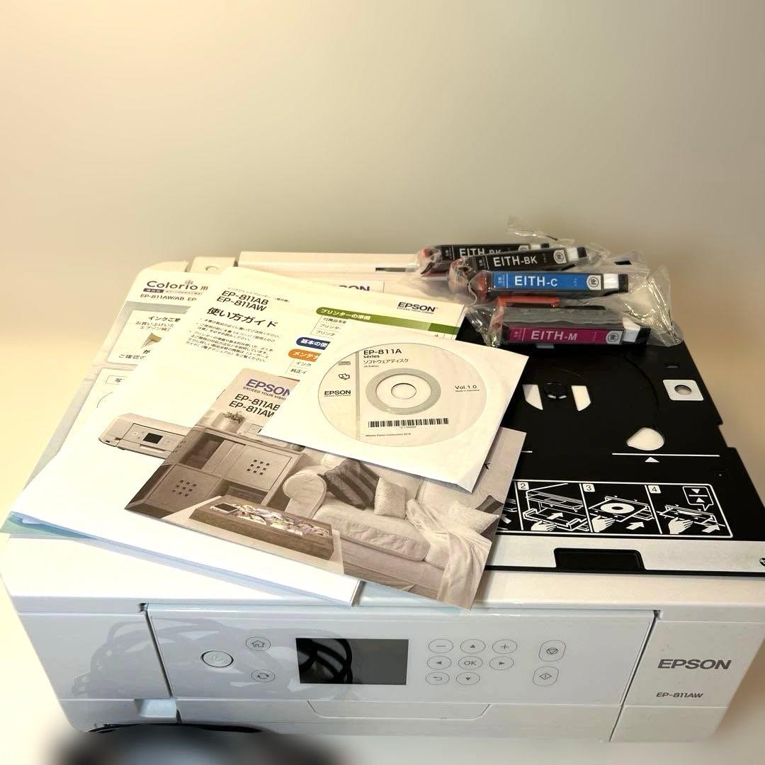 エプソンプリンター　EP811 互換インク　未使用4本付き