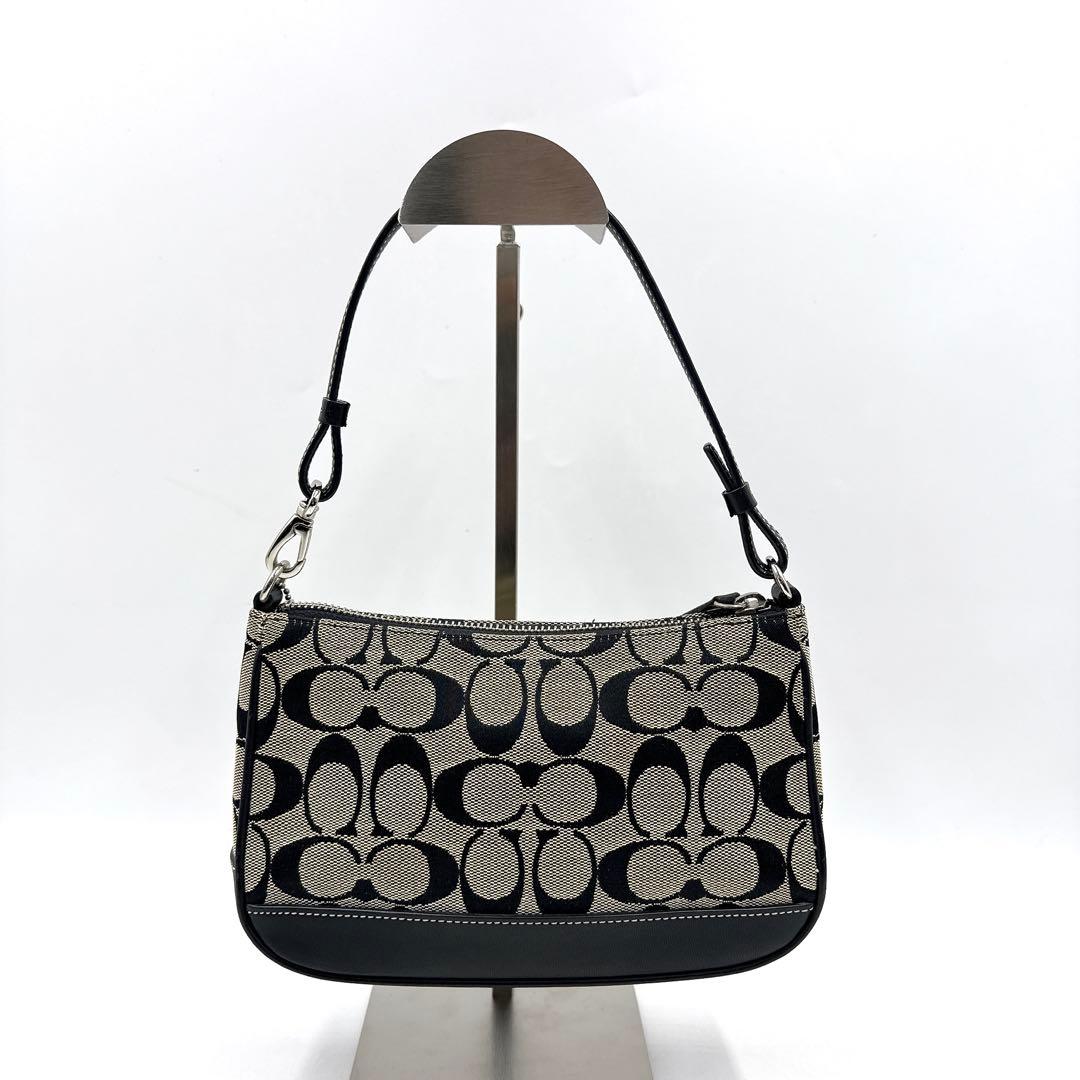 【美品】COACH キャンバス アクセサリーポーチ シグネチャー 保管袋付き