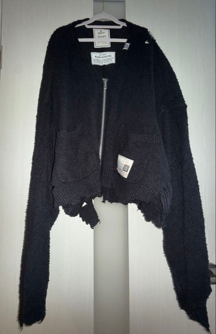 Maison Mihara Yasuhiro 黒 カーディガン