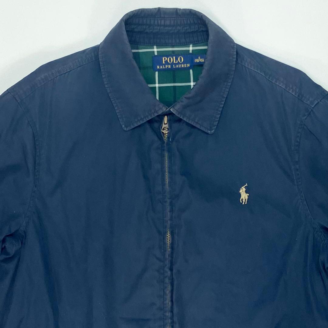 POLO RALPHLAUREN スイングトップ　ネイビー　チェック ナス紺